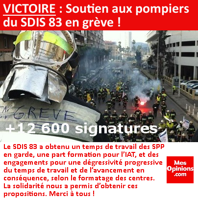VICTOIRE : Soutien aux agents du SDIS 83 en grève !