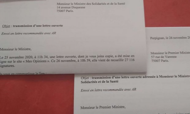 Pétition : Lettre ouverte adressée à Monsieur Olivier Véran, Ministre des Solidarités et de la Santé