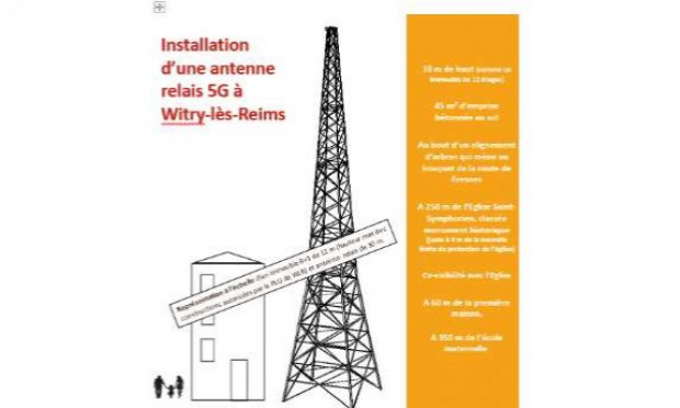 Pétition : Reconsidérons le projet de l'antenne mobile 5G, rue de Fresnes à Witry-lès-Reims !
