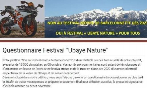 Pétition : Non au festival motos de Barcelonette dès 2023 ! Oui à un festival 