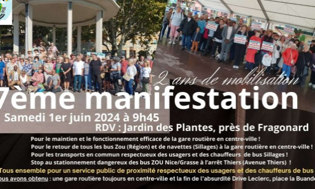 Pétition : Non au transfert de la gare routière de Grasse du centre-ville à la gare SNCF !