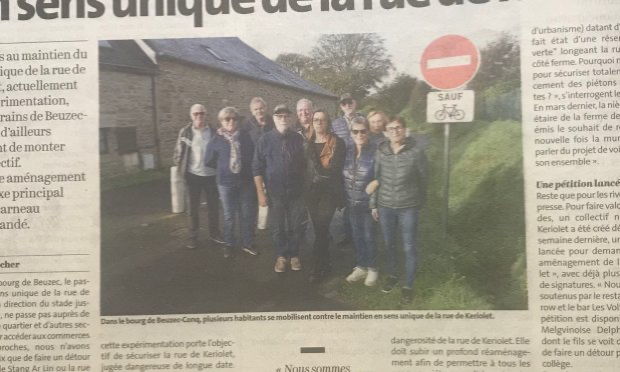 Petition : POUR UN AUTRE AMÉNAGEMENT DE LA RUE DE KERIOLET 