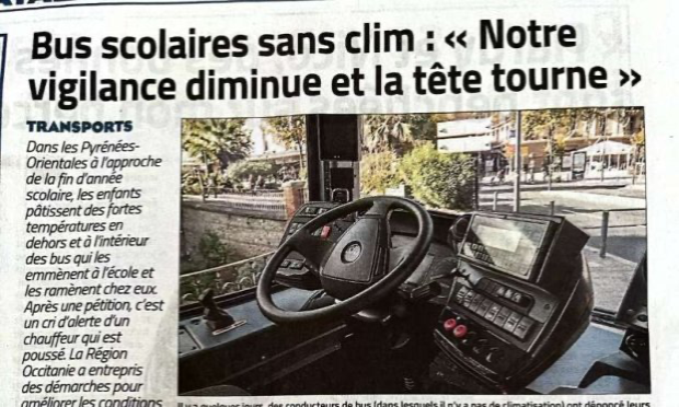 Petition : Pour la mise en place obligatoire de la climatisation dans les cars scolaires
