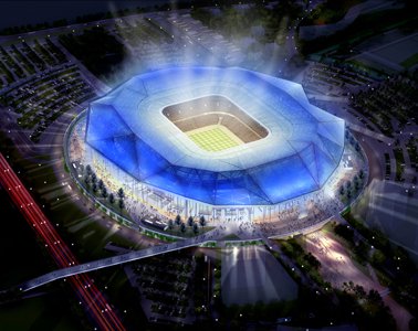 En Faveur de la Construction du Stade des Lumières de Lyon (anciennement "OL LAND") pour l'EURO 2016.