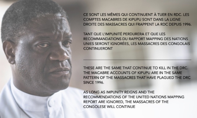 Menaces de mort contre le prix Nobel de la paix 2018 : l’ONU se doit de protéger en urgence le Dr Denis Mukwege avec la Monusco