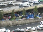 Pour l'évacuation du camp de demandeurs d'asile sous l'autopont de Perrache à Lyon