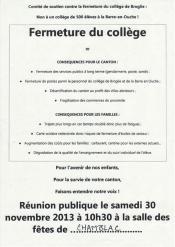 Contre la fermeture et la destruction du collège Maurice de Broglie (27)