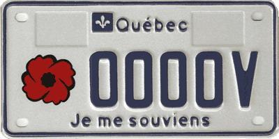 Retrait de la phrase Je me souviens des plaques d’immatriculations du Québec
