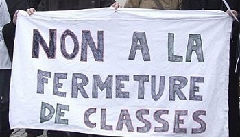 Non à la fermeture d'une classe dans notre école de Waldwisse !