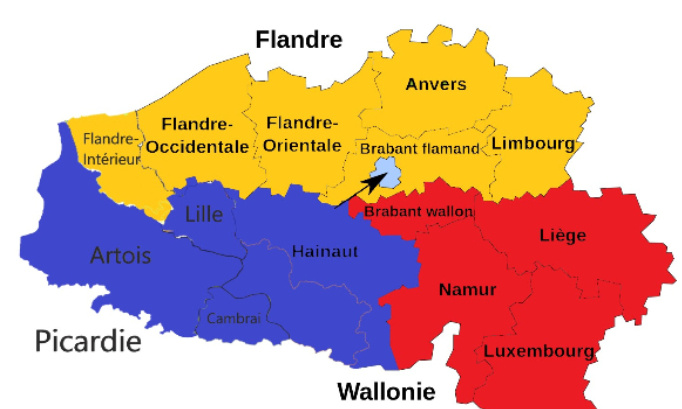 Le rattachement de l'Artois-Flandre-Hainaut &agrave; la Belgique