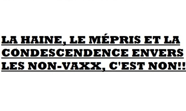 Les gens favorables au libre-choix des personnes exigent des excuses publiques de la part du Premier Ministre du Québec François Legaut à l'égard des non-vaccinés.