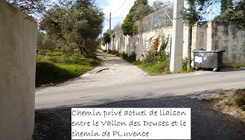 Non aux aménagements du vallon des Douces par le chemin de Pluvence