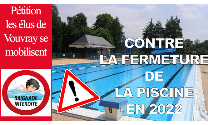 Non à la fermeture de la piscine de Vouvray en 2022 !