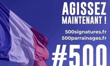 500 Parrainages pour les candidats en t&ecirc;te
