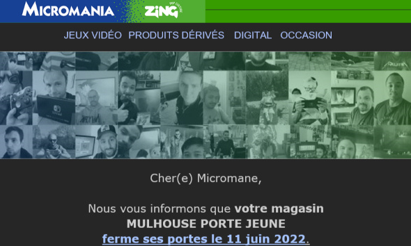 Ne pas fermer Micromania Mulhouse