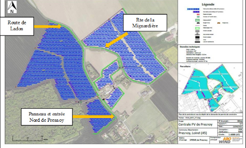 NON &agrave; l'implantation d'une centrale solaire industrielle, sous les fen&ecirc;tres des maisons de Presnoy