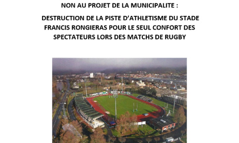 Sauvons notre piste d'athlétisme !