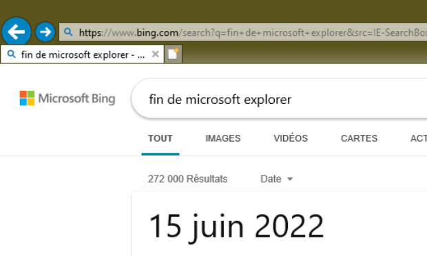 Non à la fermeture de Windows internet explorer !