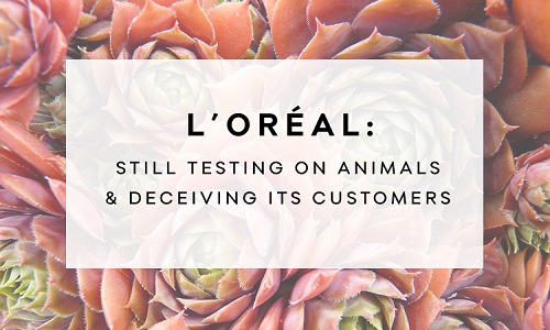 Non aux tests sur les animaux de L'Oréal