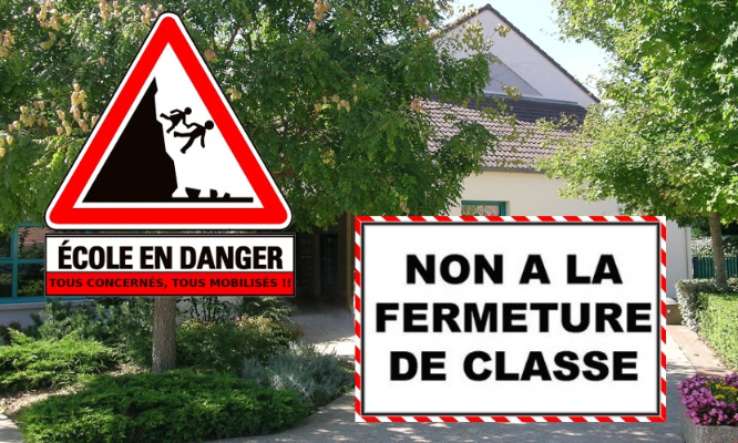 Non à la fermeture de classe à l'école Jean de La Fontaine de Serris !