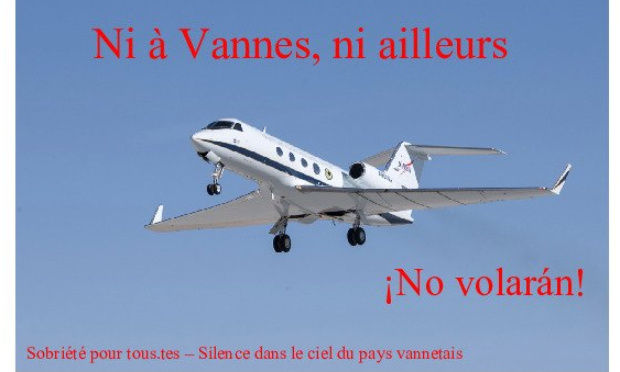 Non à l'augmentation du trafic aérien de l'aéroport de Vannes-Meucon !