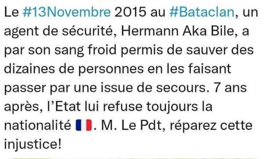 Pour la naturalisation de monsieur Hermann Aka