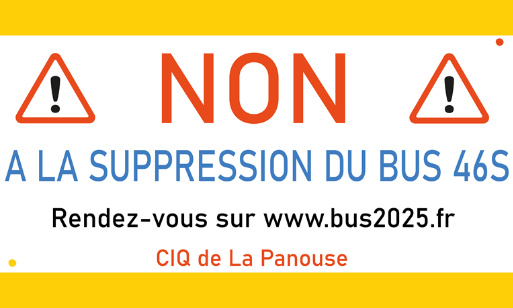 Non à la suppression du bus 46S, non à l'enclavement de La Panouse, à Marseille