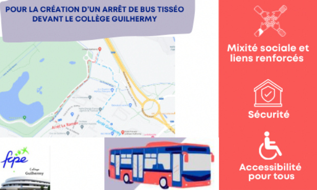 Pour la création d'un arrêt de bus Tisséo devant le collège Guilhermy