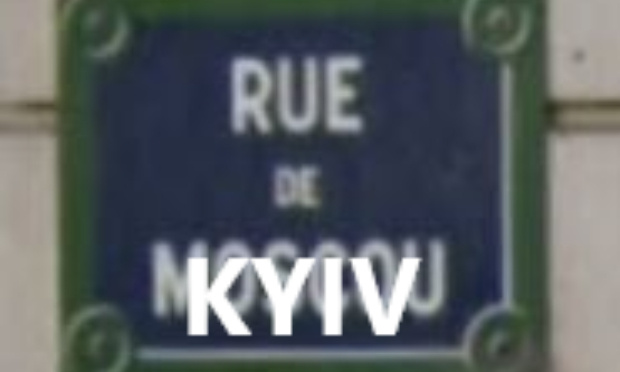 Remplacer la "rue de Moscou" par la "rue de Kyiv" &agrave; Paris !