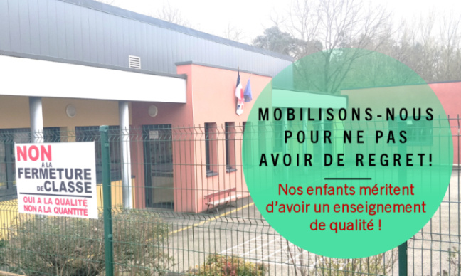 Non à la fermeture d'une classe à la Chapelle-Saint-Rémy !