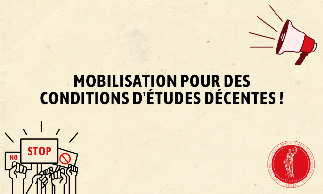 POUR DES CONDITIONS D'ÉTUDES DÉCENTES A LA FACULTÉ DE DROIT DU MANS