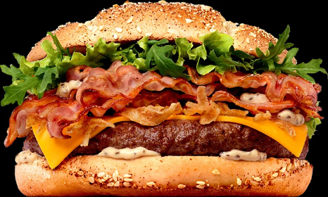 Sauce suprême bacon dans tous les burgers de la carte du Quick !