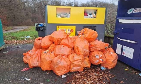 Non à l'apport volontaire des poubelles oranges aux contenaires de la casc de Sarreguemines