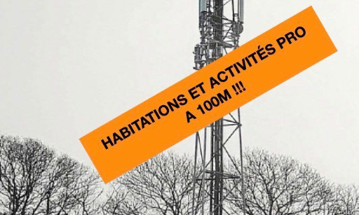 Non à l'installation d'une antenne Orange à 100 m des maisons !