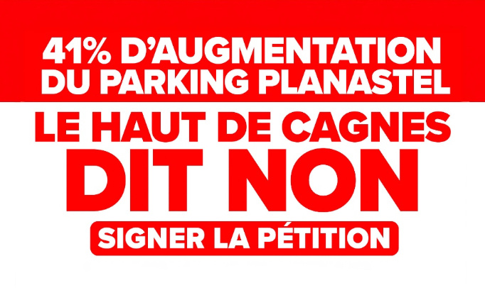 Le Haut-de-Cagnes dit NON à la hausse de 41% du parking du PLANASTEL