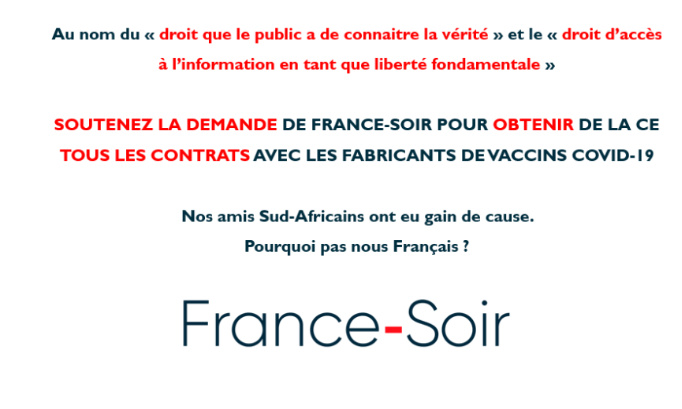 Demande de France-Soir à la CE pour obtenir tous les contrats d'achat des vaccins Covid-19