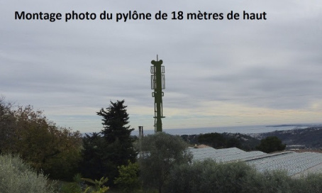 Disons NON au pylône Free de 18 mètres au quartier des Vergers à La Gaude !