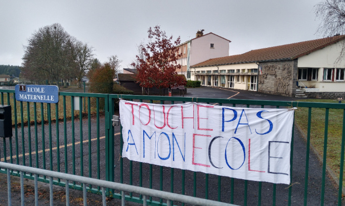 Non à la fermeture d'une classe maternelle à St Gervais d'Auvergne