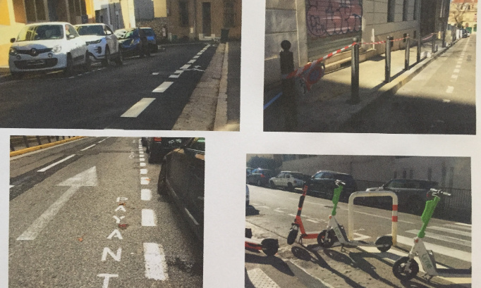 Stop à la suppression de place de stationnement, stop aux pistes cyclables mal conçues !