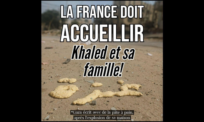 La France doit accueillir Khaled et sa famille qui veulent quitter Gaza !