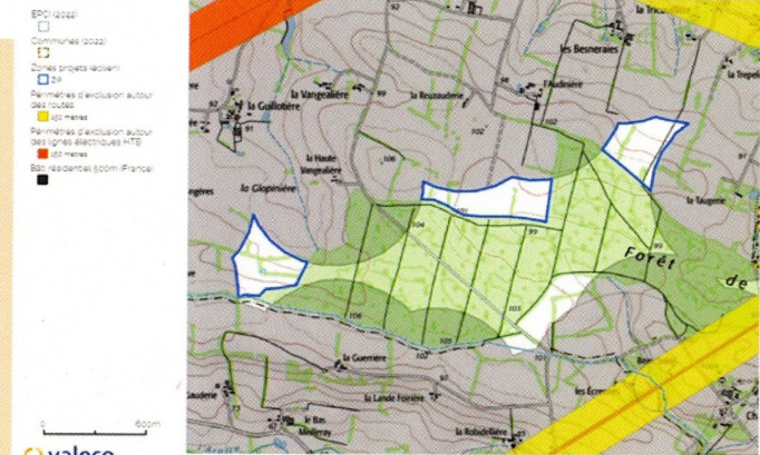 Non aux éoliennes le long de la foret du Lourzais à Congrier (Projet VALECO)