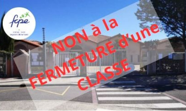 Non à la fermeture d'une classe à l'élémentaire des Gachots !