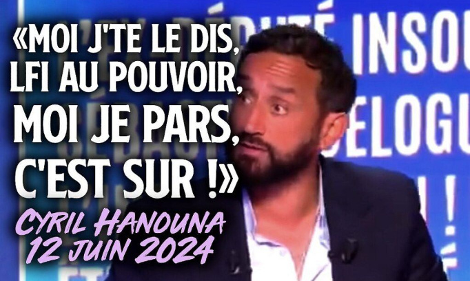 Que Mr Cyril Hanouna respecte sa promesse de d&eacute;part en cas de victoire du NFP.