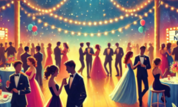 un bale de fin d'ann&eacute;e ( en soir&eacute;e )  la fin de l'ann&eacute;e scolaire des 3 &egrave;me