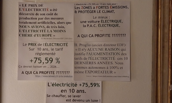 Pour la transparence et le non-profit sur l'électricité
