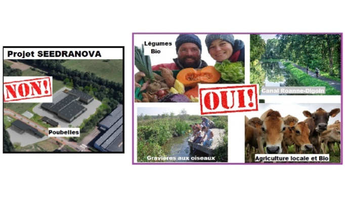 Non à l'installation de l'usine de traitement des déchets sur la commune de Mably