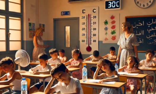 Conditions thermiques inadaptées à l’apprentissage // École Jean Jaurès, Tunis 2025