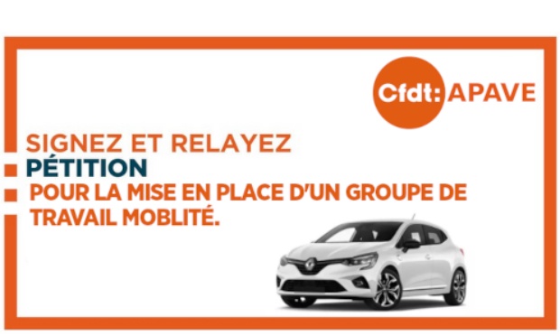 APAVE, mise en place d'un groupe de travail “Mobilité", pour un accès raisonnable aux véhicules d'entreprise.