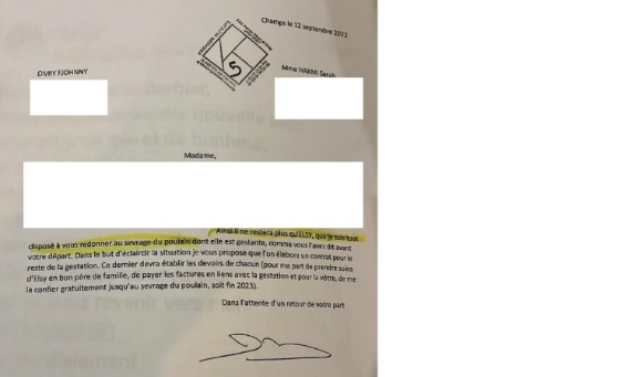 Rendez notre jument Elsy de la Pree !