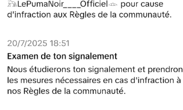 Stop au compte harceleur de tiktok